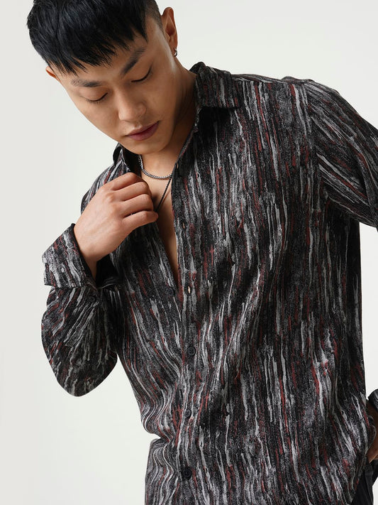 Premium Multicolour Artistic Textured Shirt