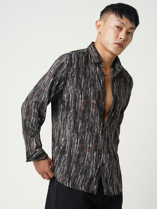 Premium Multicolour Artistic Textured Shirt