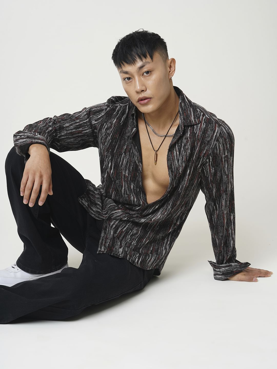 Premium Multicolour Artistic Textured Shirt