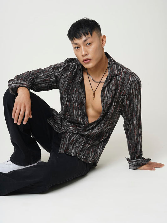 Premium Multicolour Artistic Textured Shirt