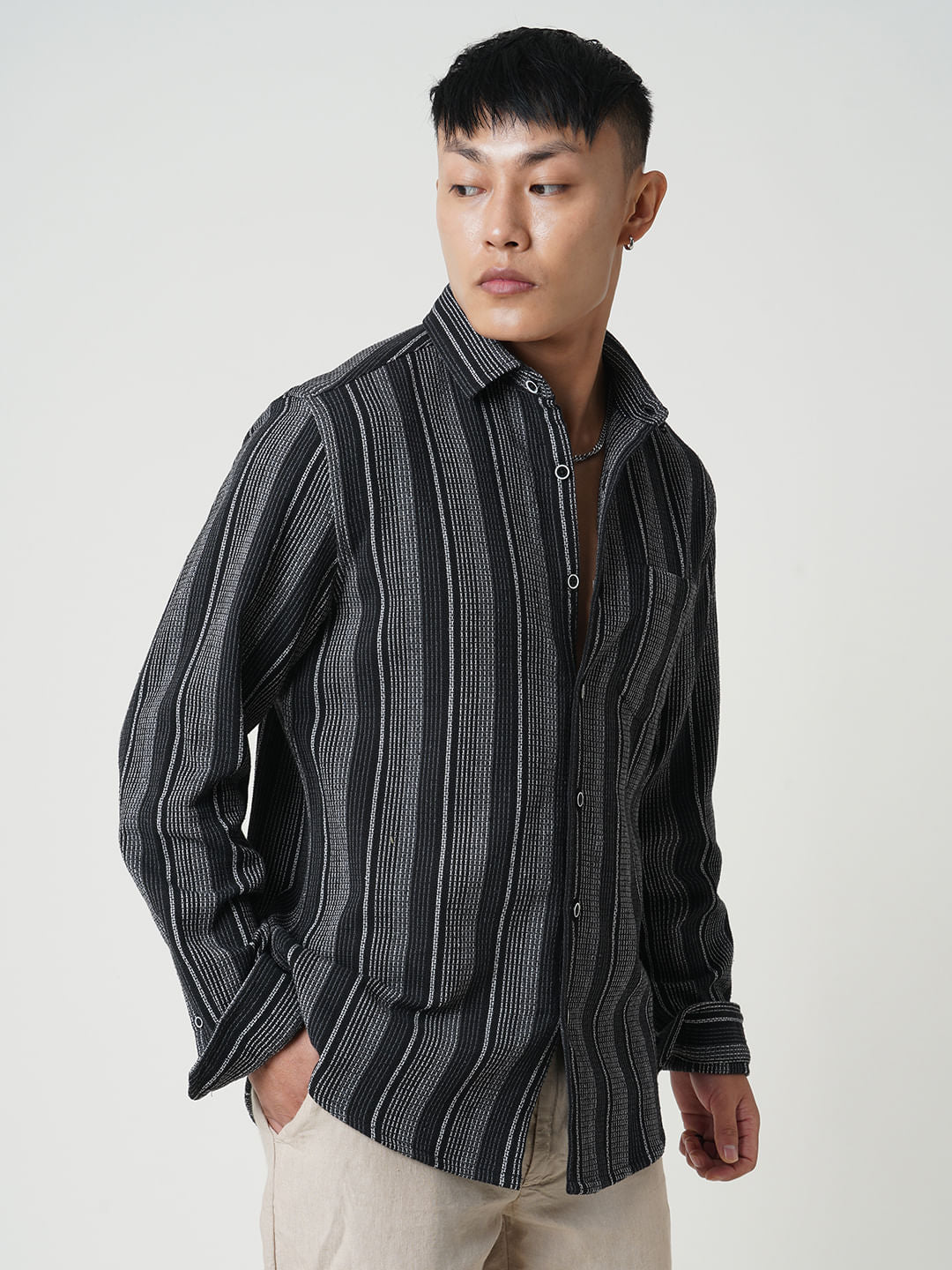 Multicolour Broad Striped Shirt