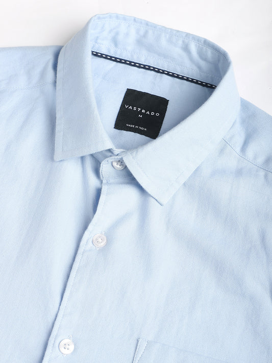 Herringbone Baby Blue Shirt