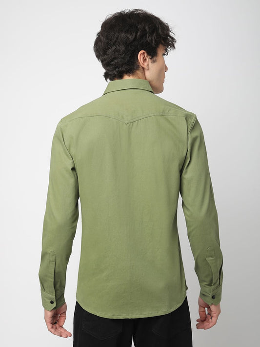 Vintage Green Double Pocket Overshirt