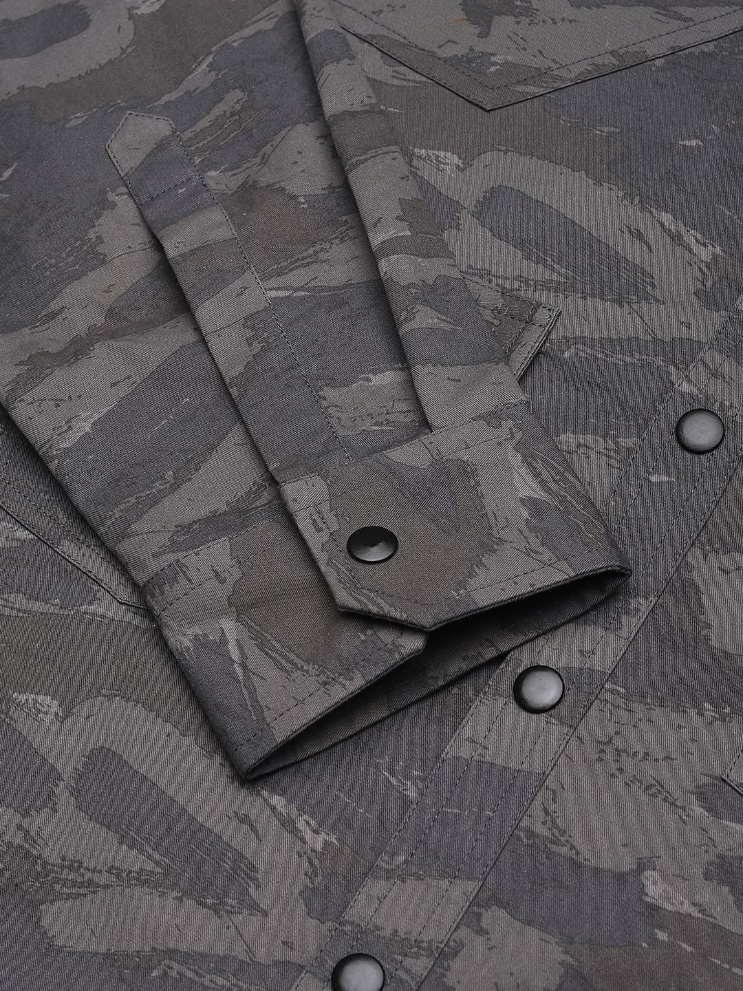 Camouflage Grey Double Pocket Overshirt