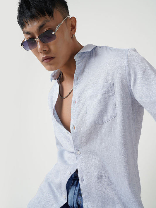 Columbia Blue Jacquard Shirt