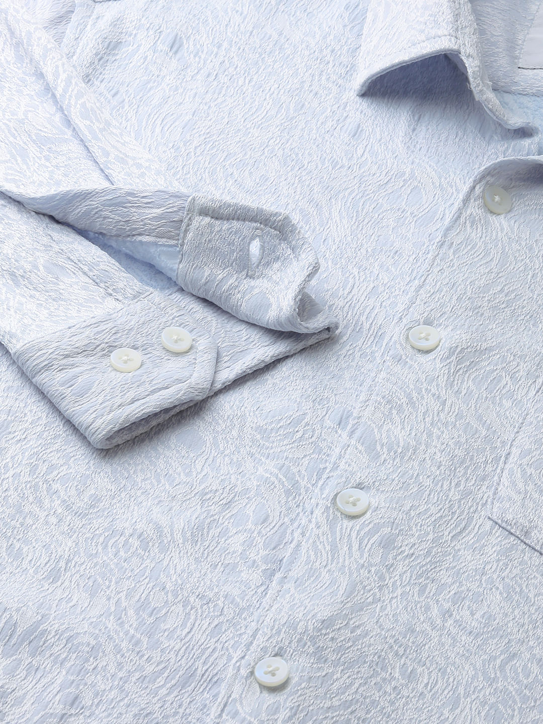 Columbia Blue Jacquard Shirt