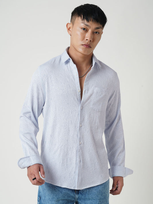 Columbia Blue Jacquard Shirt