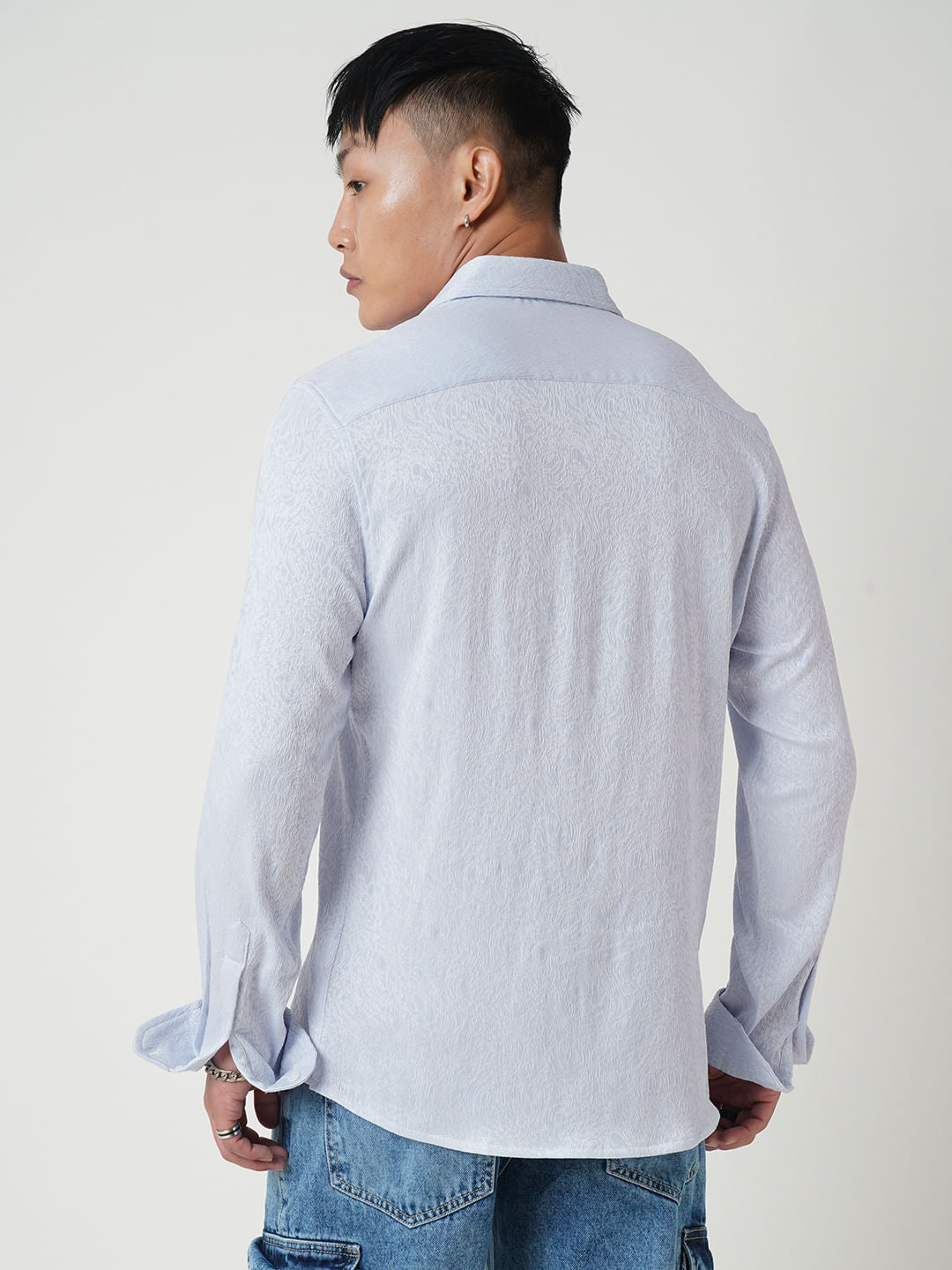 Columbia Blue Jacquard Shirt