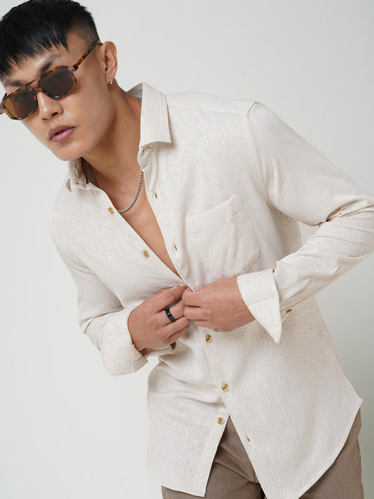 Cream Jacquard Shirt
