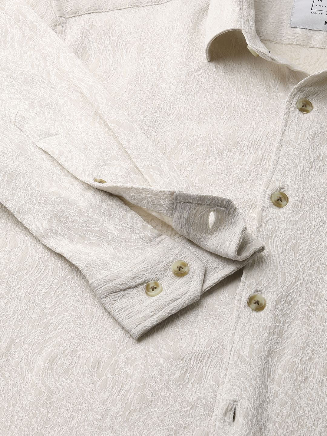 Cream Jacquard Shirt
