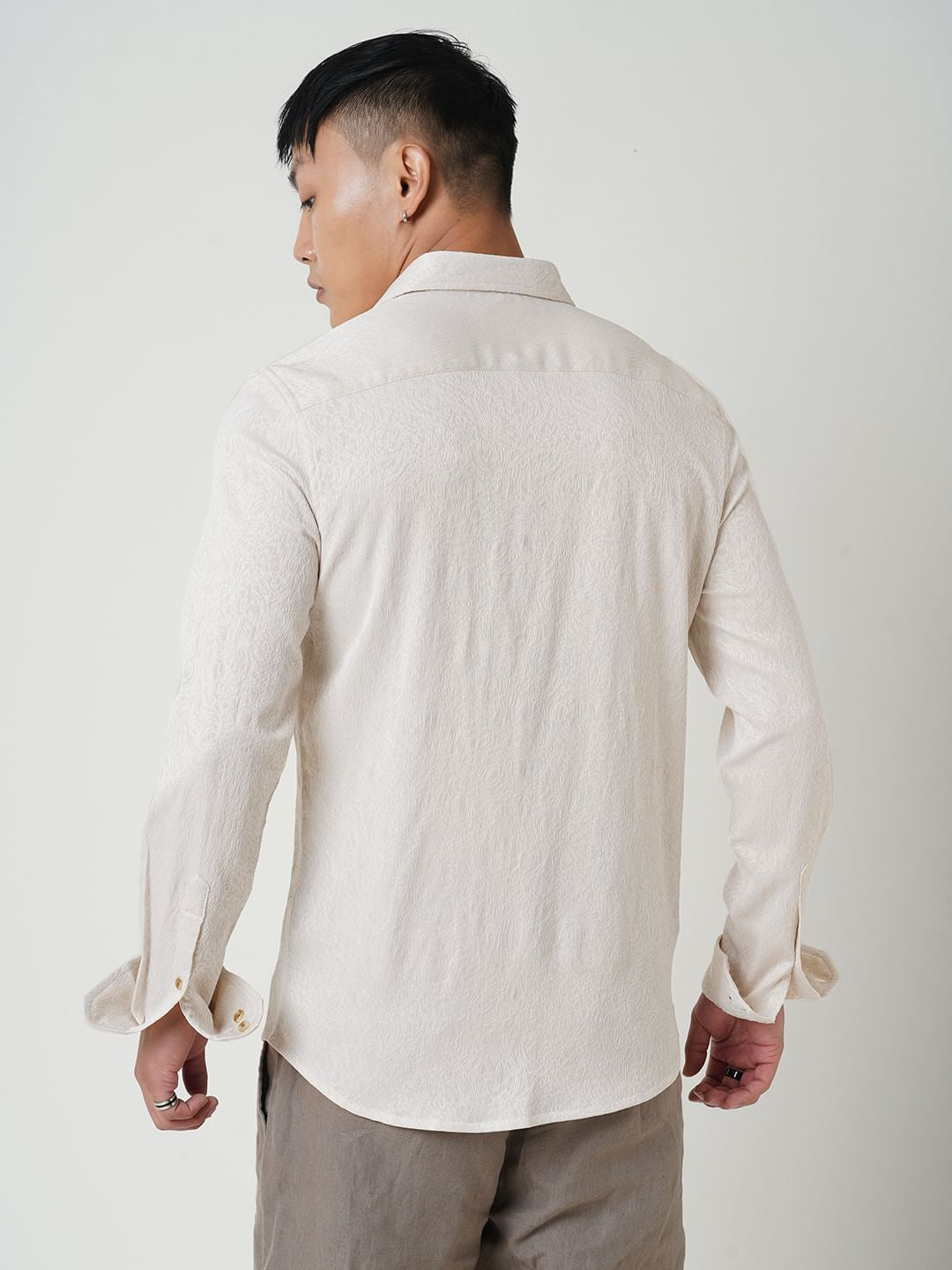 Cream Jacquard Shirt