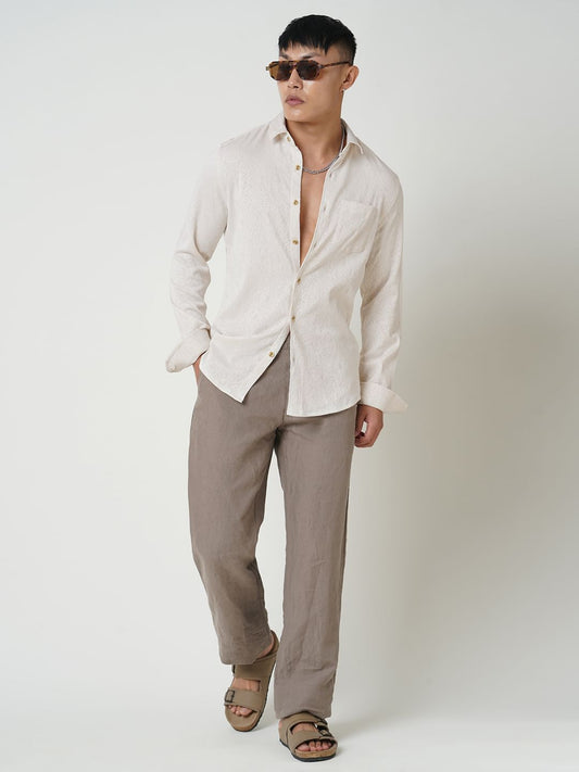 Cream Jacquard Shirt
