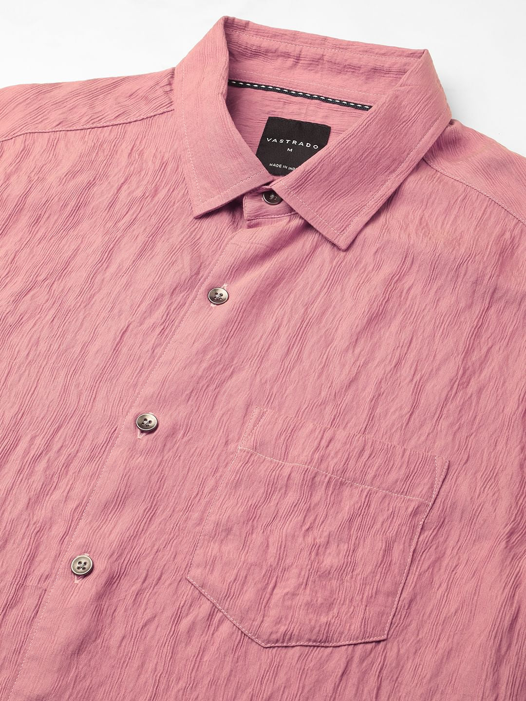 Nude Pink Jacquard Crushed Shirt