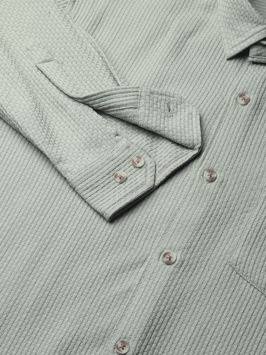 Moss Green Textured Shirt