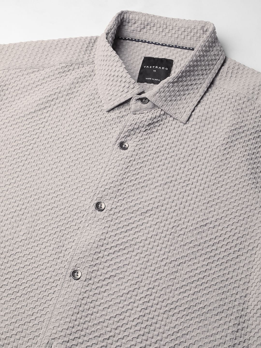 Cloud Grey Tiny Diamond Textured Shirt
