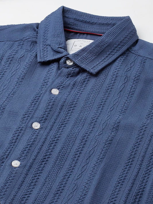 Yale Blue Jacquard Shirt