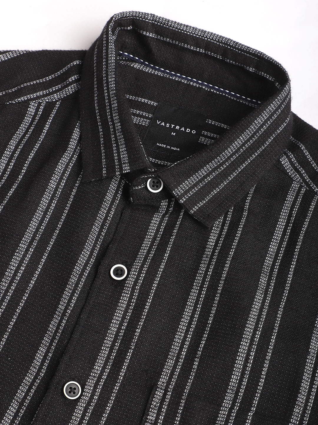 Black Vertical Chalk Striped Shirt