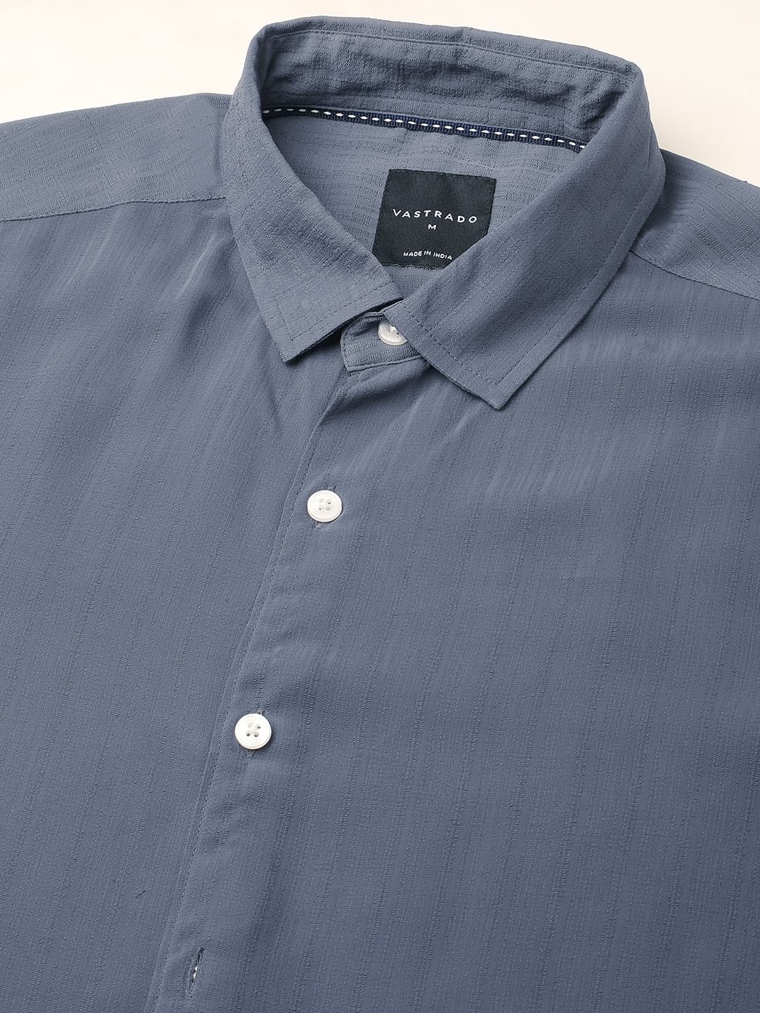 Iron Grey Textured Chiffon Shirt