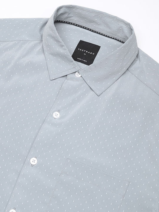 Minimalist Grey Dobby Shirt