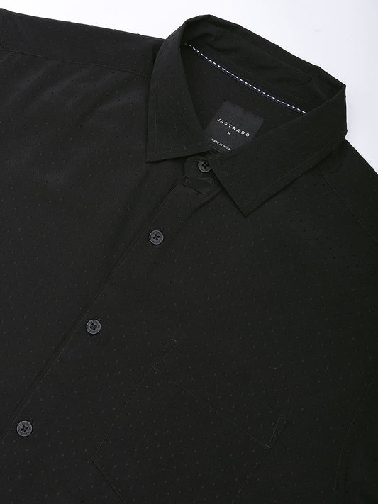 Minimalist Black Dobby Shirt