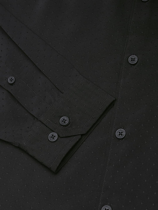 Minimalist Black Dobby Shirt