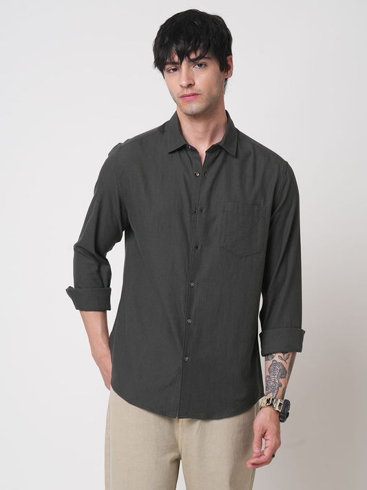 Solid Army Green Shirt