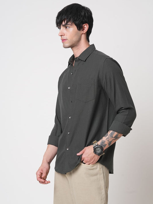 Solid Army Green Shirt