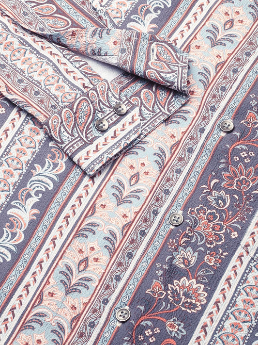 Multicolour Paisley Creased Shirt