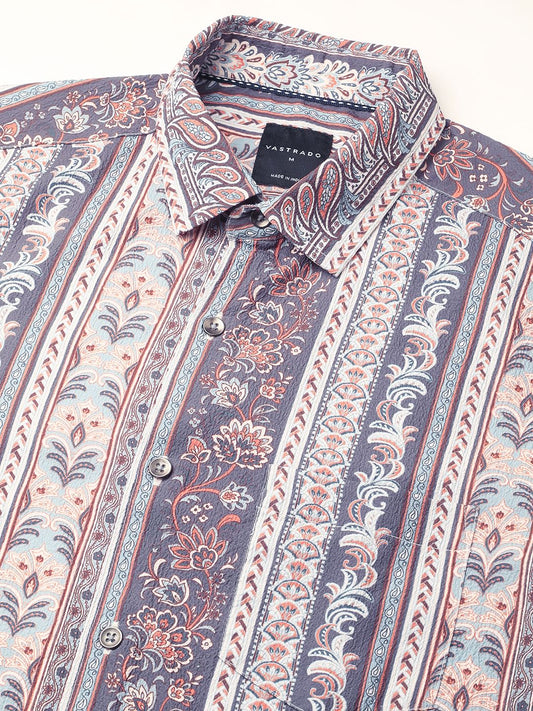 Multicolour Paisley Creased Shirt