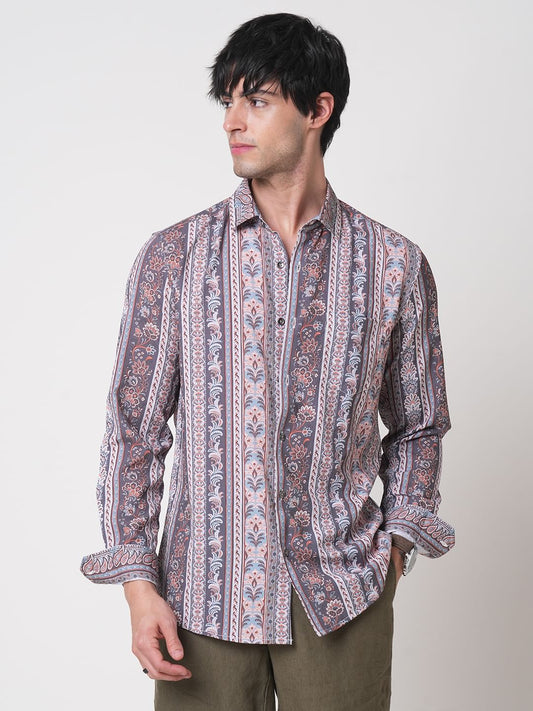 Multicolour Paisley Creased Shirt