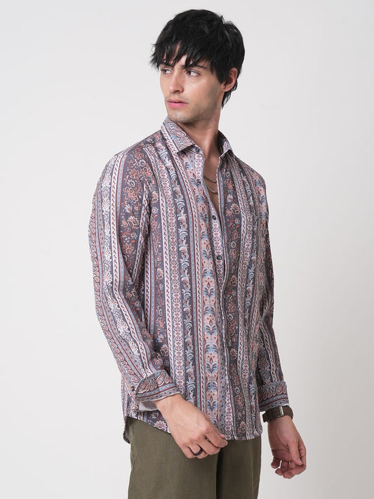 Multicolour Paisley Creased Shirt