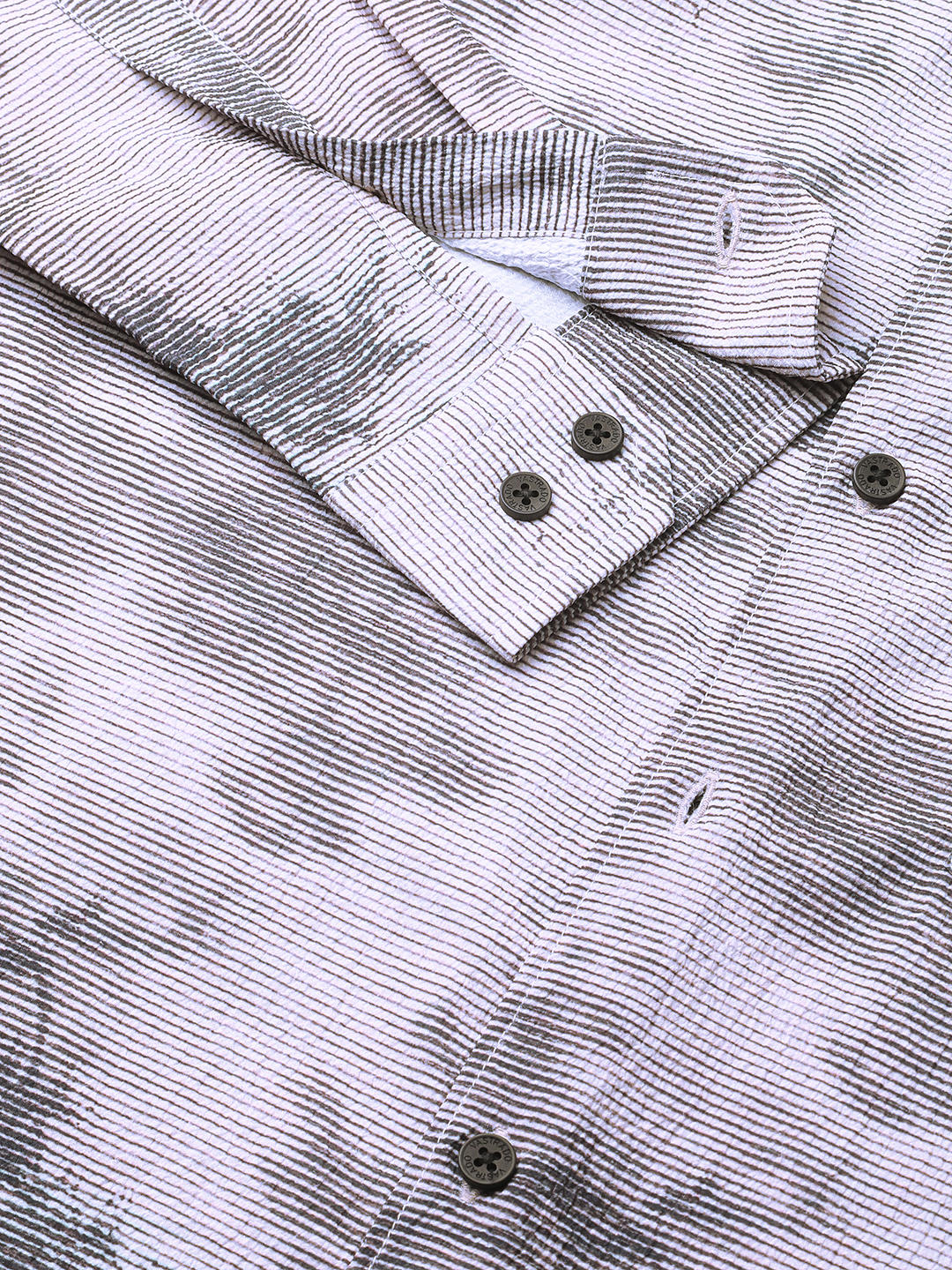Multicolour Tie & Dye Printed Creased Shirt