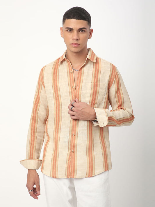 Squashy Orange Striped Shirt