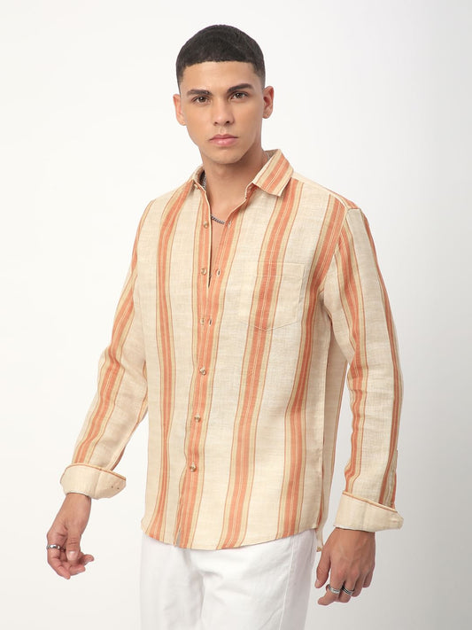 Squashy Orange Striped Shirt