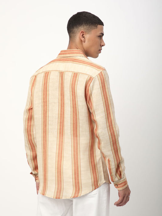 Squashy Orange Striped Shirt