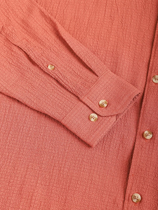 Elegant Rust Creased Shirt