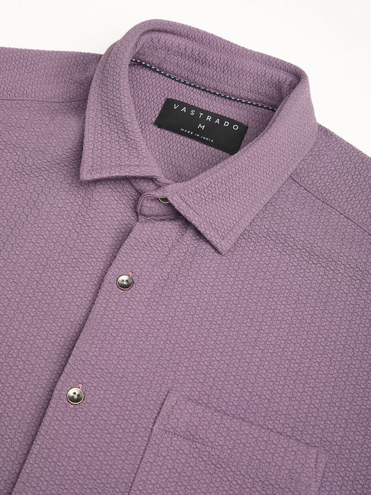 Meticulous Lilac Jacquard Shirt