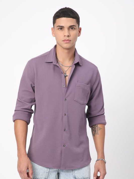 Meticulous Lilac Jacquard Shirt