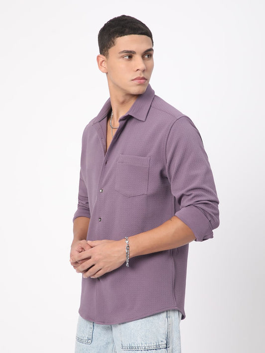 Meticulous Lilac Jacquard Shirt