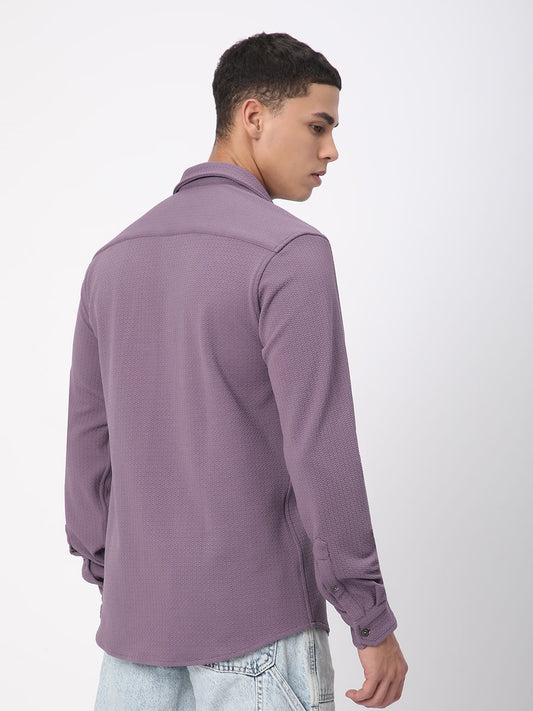 Meticulous Lilac Jacquard Shirt