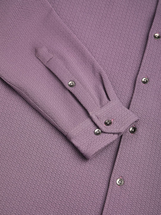 Meticulous Lilac Jacquard Shirt