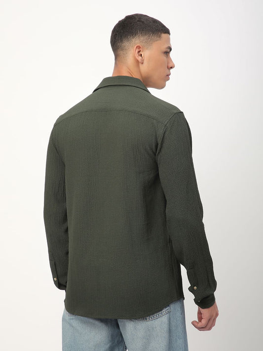 Army Olive Creased Shirt
