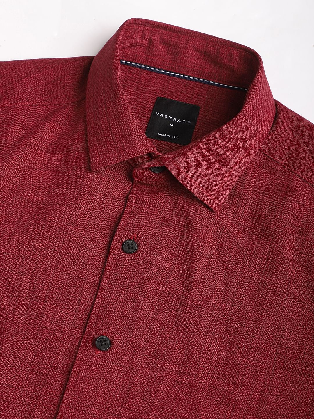Currant Red Linen Shirt