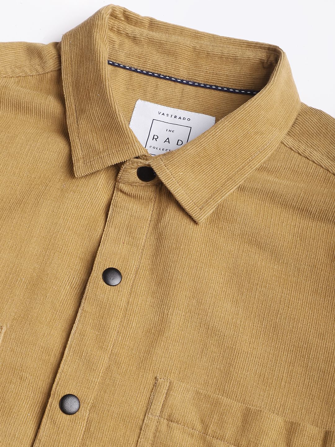 Debonair Khaki Double Pocket Corduroy Overshirt