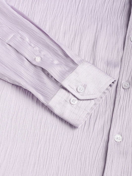 Glinty Periwinkle Crinkled Shirt