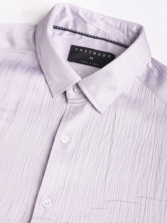 Glinty Periwinkle Crinkled Shirt