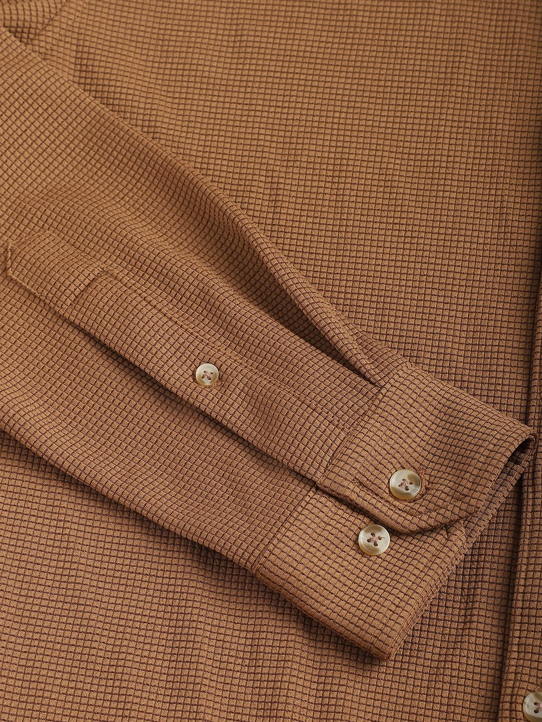 Tawny Brown Tiny Checkered Shirt