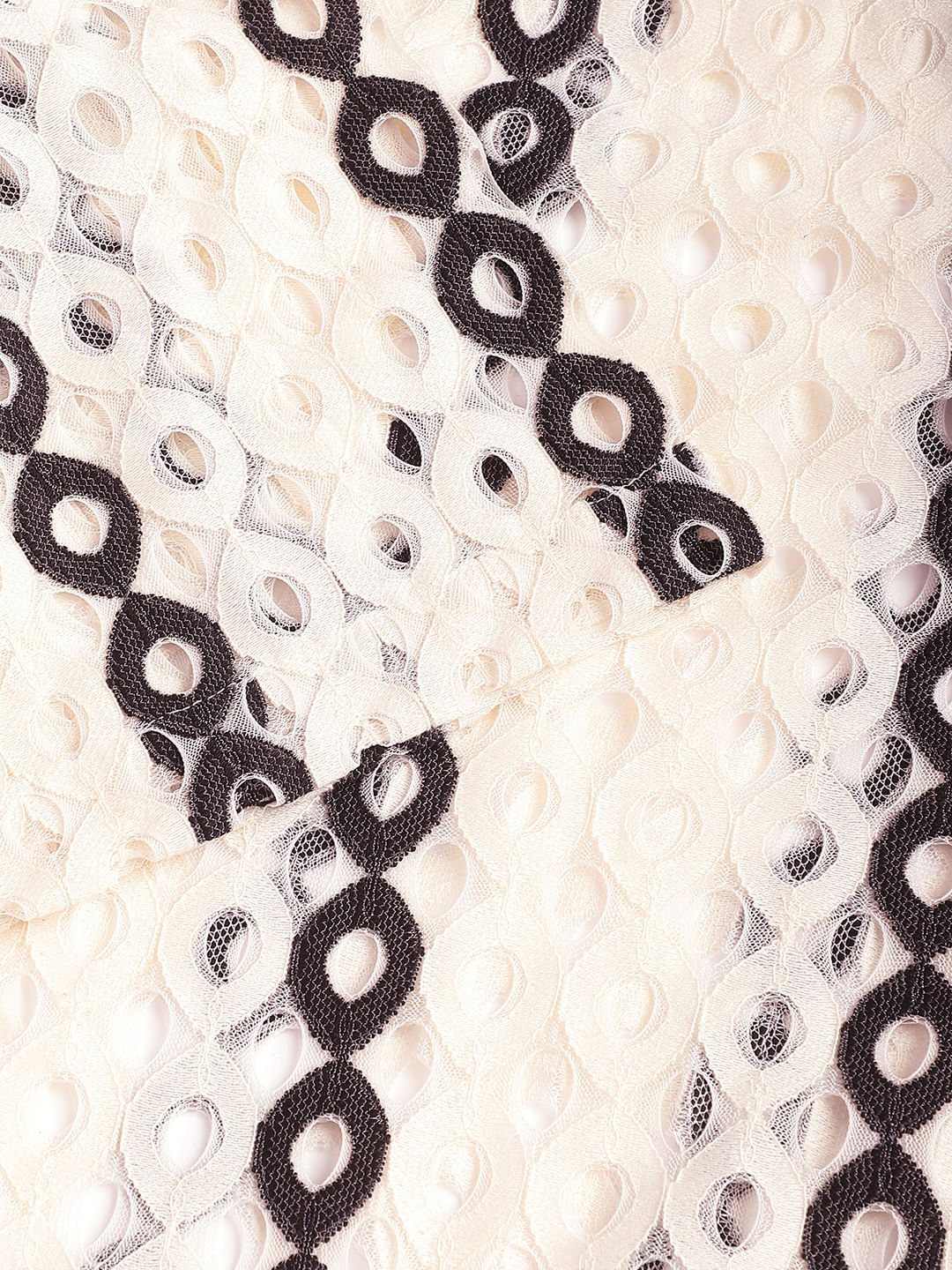 White Guipure Crochet Oversized Shirt