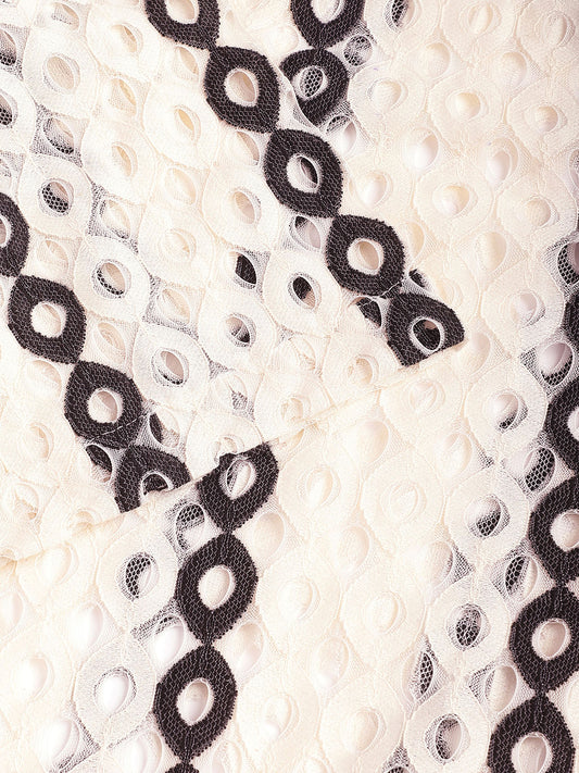 White Guipure Crochet Oversized Shirt