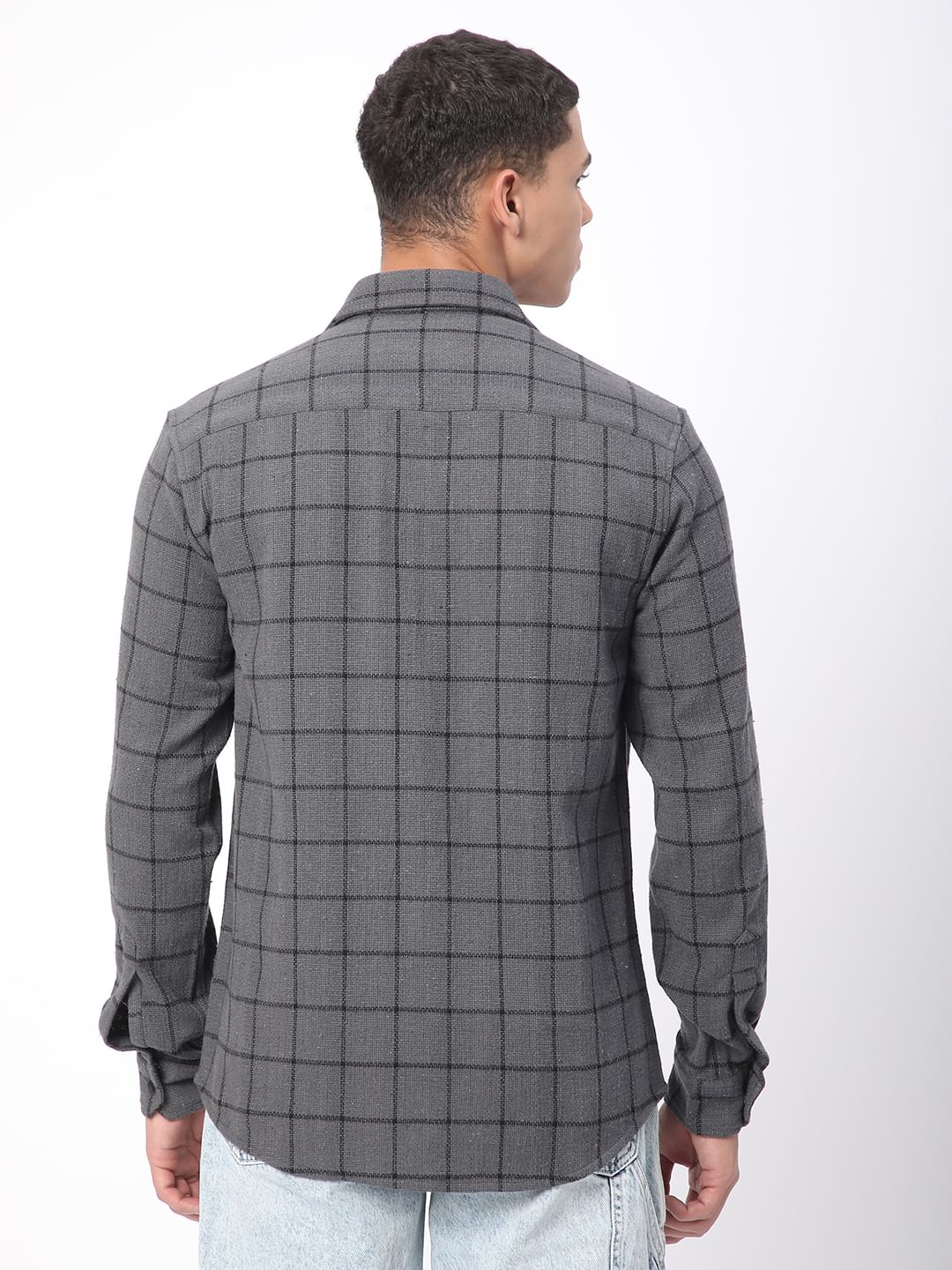 Burlap Graphite Black Checkered Shirt